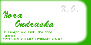 nora ondruska business card